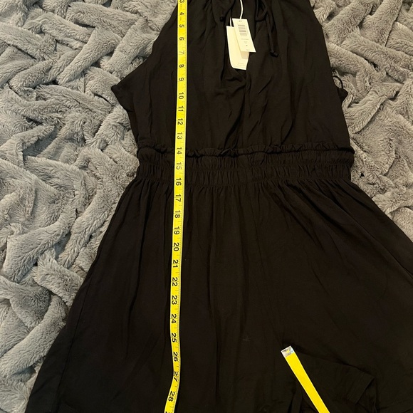 NWT Z Supply Black Gathered Waist Sleeveless Romper Size Medium - Picture 14 of 14